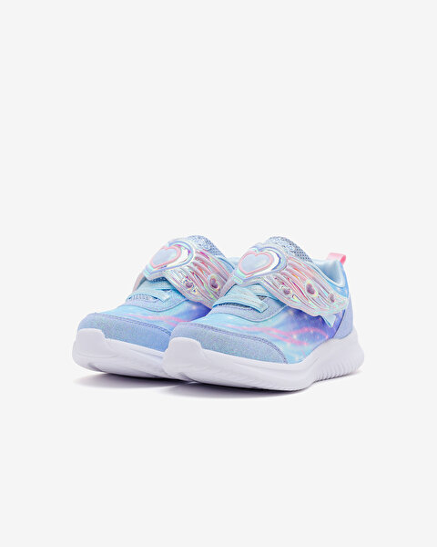 Skechers Jumpsters Küçük Kız Çocuk Mavi Işıklı Spor Ayakkabı 303068N LTBL-3