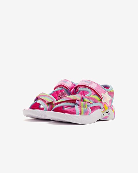 Skechers Unicorn Dreams Sandal Küçük Kız Çocuk Pembe Işıklı Sandalet 303107N PKMT-3