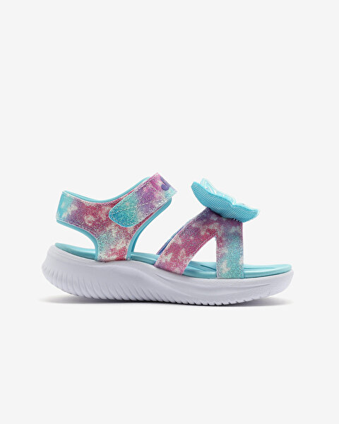 Skechers Jumpsters Sandal - Butterfly Brites Küçük Kız Çocuk Mavi Işıklı Sandalet 303109N AQMT-2