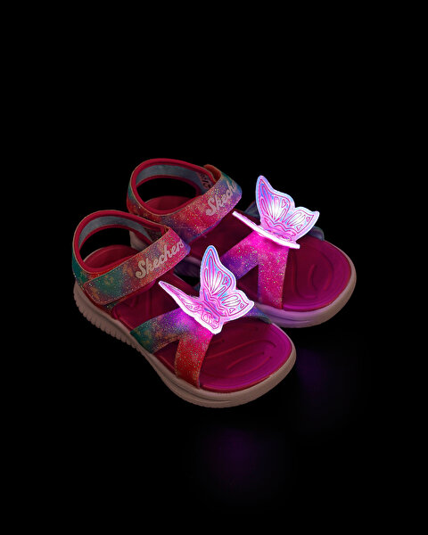 Skechers Jumpsters Sandal Küçük Kız Çocuk Pembe Işıklı Sandalet 303109N PKMT-6
