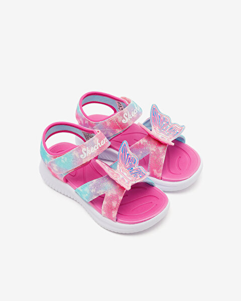 Skechers Jumpsters Sandal Küçük Kız Çocuk Pembe Işıklı Sandalet 303109N PKMT-5
