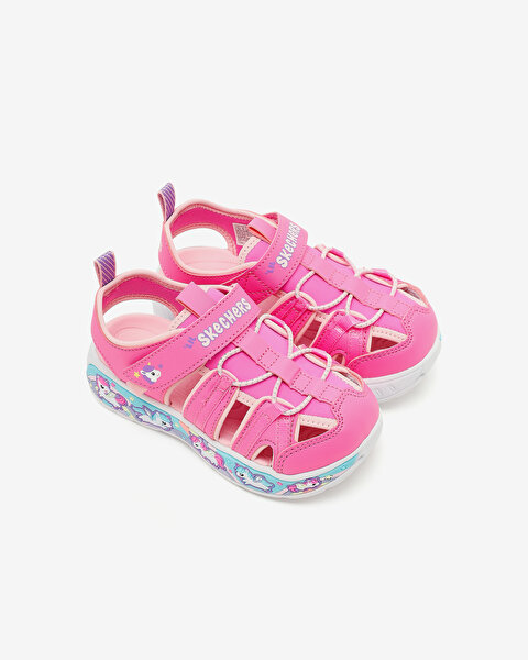 Skechers Play Scene Splash - Cute Crew Küçük Kız Çocuk Pembe Sandalet 303162N PKLP-4