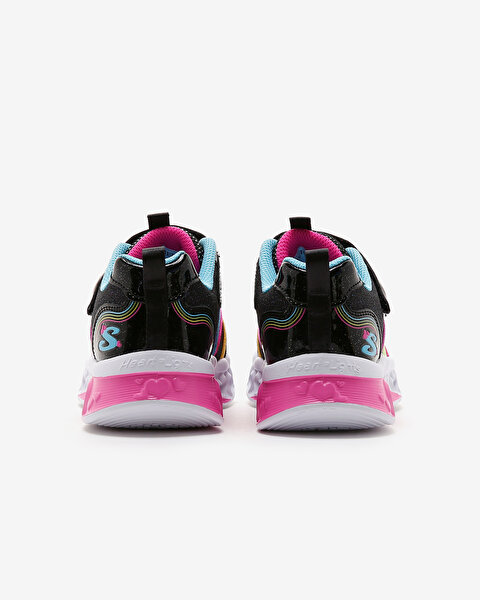 Skechers Flutter Heart Lights  -  Rainbow Bestie Büyük Kız Çocuk Siyah Işıklı Spor Ayakkabı 303252L-5
