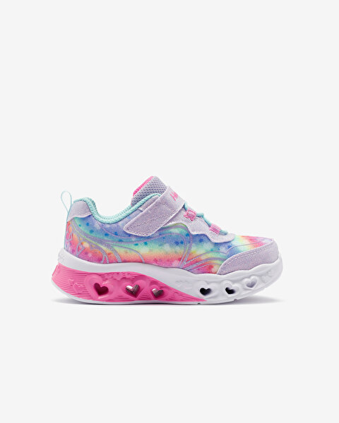 Skechers Flutter Heart Lights - Groovy Swirl Küçük Kız Çocuk Mor Işıklı Spor Ayakkabı 303253N LVAQ-3