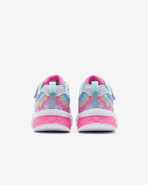 Skechers Flutter Heart Lights - Groovy Swirl Küçük Kız Çocuk Mor Işıklı Spor Ayakkabı 303253N LVAQ-7