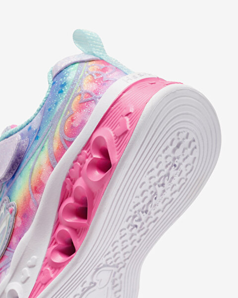 Skechers Flutter Heart Lights - Groovy Swirl Küçük Kız Çocuk Mor Işıklı Spor Ayakkabı 303253N LVAQ-9