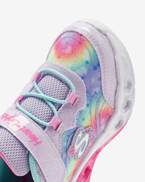 Skechers Flutter Heart Lights - Groovy Swirl Küçük Kız Çocuk Mor Işıklı Spor Ayakkabı 303253N LVAQ-11