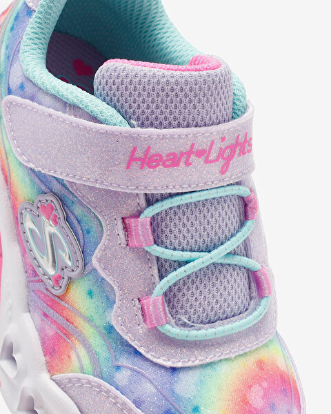 Skechers Flutter Heart Lights - Groovy Swirl Küçük Kız Çocuk Mor Işıklı Spor Ayakkabı 303253N LVAQ-12