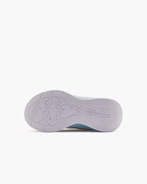 Skechers Flutter Heart Lights - Groovy Swirl Küçük Kız Çocuk Beyaz Işıklı Spor Ayakkabı 303253N WMLT-4