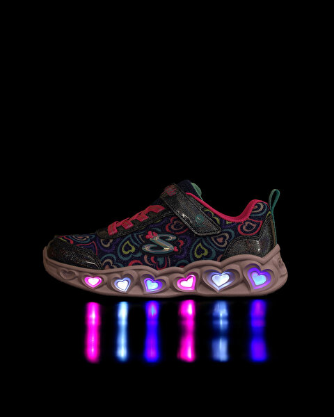 Skechers Heart Lights Boogie Love Büyük Kız Çocuk Lacivert Işıklı Spor Ayakkabı 303257L NVMT-6