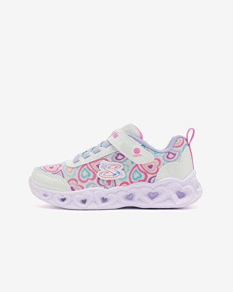 Heart Lights Büyük Kız Çocuk Beyaz Işıklı Spor Ayakkabı 303257L WMLT