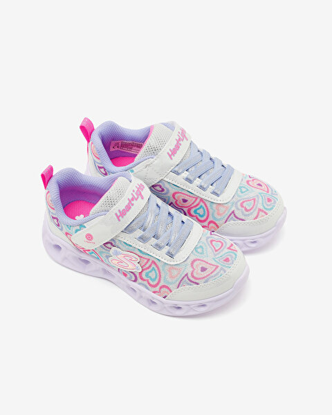 Skechers Heart Lights Büyük Kız Çocuk Beyaz Işıklı Spor Ayakkabı 303257L WMLT-5