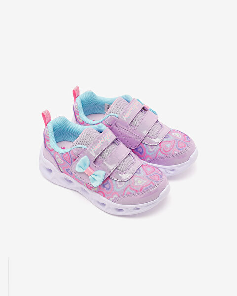 Skechers Heart Lights Boogie Land Küçük Kız Çocuk Mor Işıklı Spor Ayakkabı 303258N LVMT-5