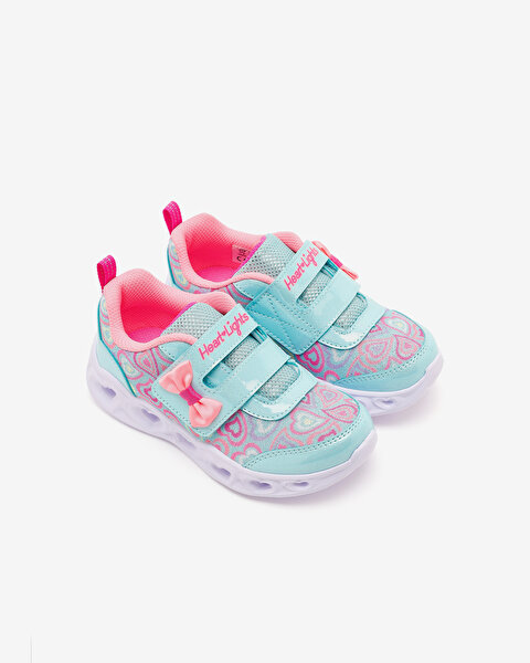 Skechers Heart Lights Küçük Kız Çocuk Haki Işıklı Spor Ayakkabı 303258N MTMT-5