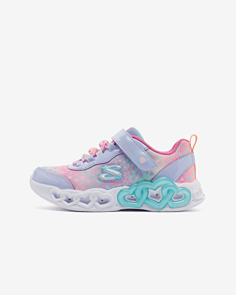 Skechers Infinite Heart Lights Büyük Kız Çocuk Mor Işıklı Spor Ayakkabı 303261L LVMT