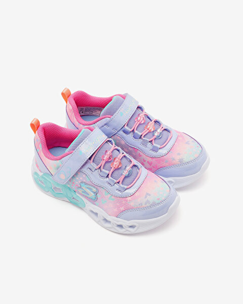 Skechers Infinite Heart Lights Büyük Kız Çocuk Mor Işıklı Spor Ayakkabı 303261L LVMT-5