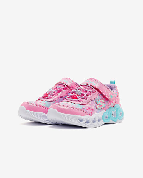 Skechers Infinite Heart Lights Büyük Kız Çocuk Pembe Işıklı Spor Ayakkabı 303261L PKMT-2