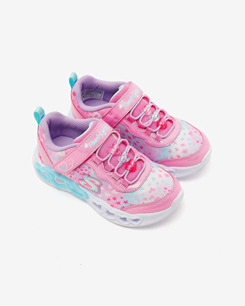 Skechers Infinite Heart Lights Büyük Kız Çocuk Pembe Işıklı Spor Ayakkabı 303261L PKMT-4