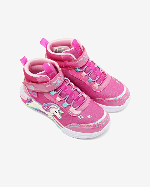 Skechers Unicorn Chaser Büyük Kız Çocuk Pembe Işıklı Bot 303302L PKMT-4