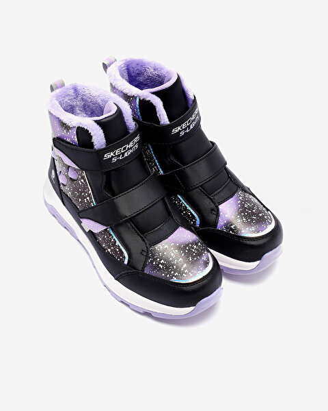 Skechers Storm Blazer Büyük Kız Çocuk Siyah Işıklı Bot 303439L BKLV-5