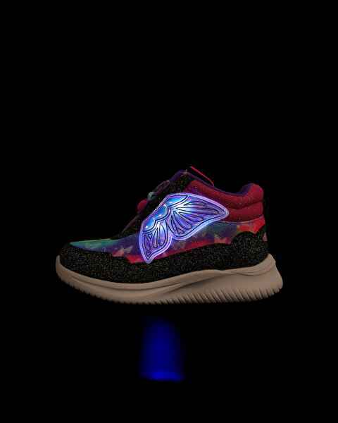 Skechers Jumpsters Küçük Kız Çocuk Siyah Işıklı Bot 303469N BKHP-6