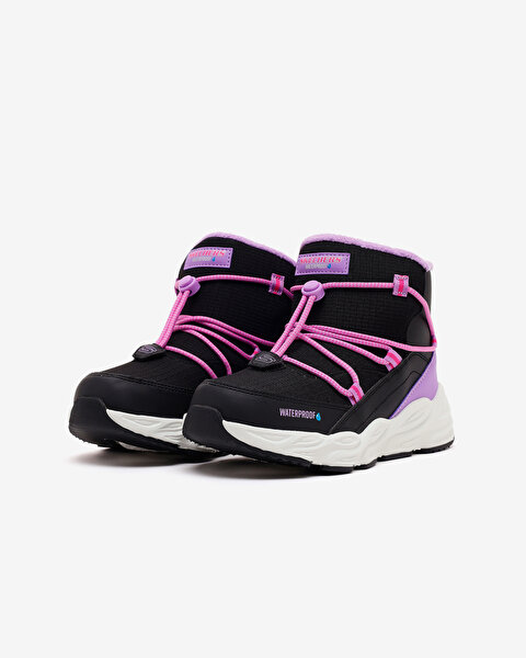 Skechers Turbo Tread Büyük Kız Çocuk Siyah Bot 303492L BKMT-2