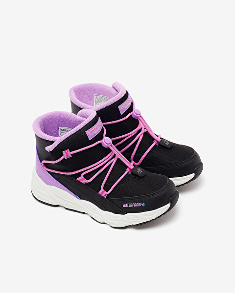 Skechers Turbo Tread Büyük Kız Çocuk Siyah Bot 303492L BKMT-4