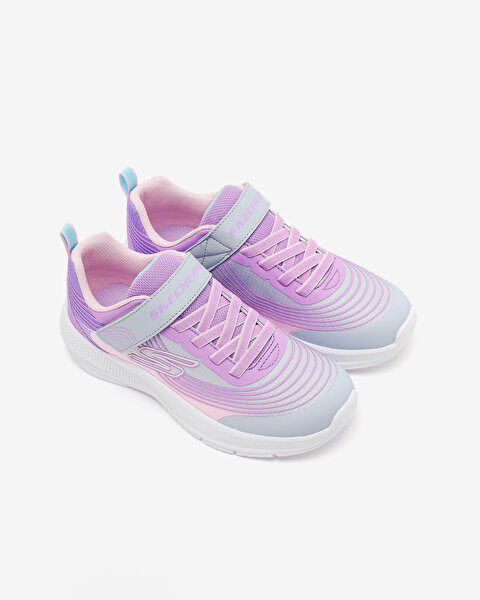 Skechers Microspec Advance Büyük Kız Çocuk Gri Spor Ayakkabı 303575L LGMT-4