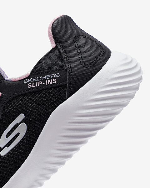 Skechers Skechers Slip-ins: Bounder - Simple Cute Büyük Kız Çocuk Siyah Spor Ayakkabı 303585L BLK-8
