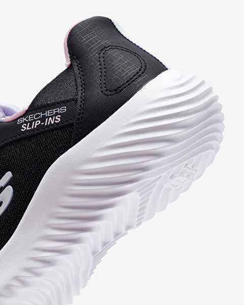 Skechers Skechers Slip-ins: Bounder - Simple Cute Büyük Kız Çocuk Siyah Spor Ayakkabı 303585L BLK-9