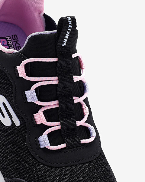 Skechers Skechers Slip-ins: Bounder - Simple Cute Büyük Kız Çocuk Siyah Spor Ayakkabı 303585L BLK-10