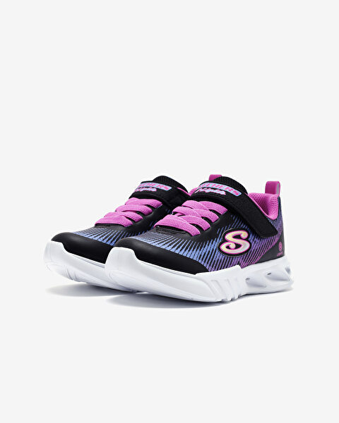 Skechers Flicker Flash - Light Takeover Büyük Kız Çocuk Siyah Işıklı Spor Ayakkabı 303704L BKMT-2