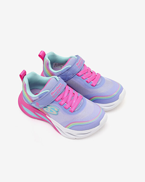 Skechers Cosmic Glow Rainbow Beam Büyük Kız Çocuk Mor Işıklı Spor Ayakkabı 303709L LVMT-5