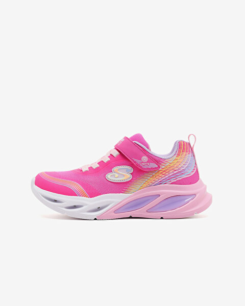Skechers Cosmic Glow - Rainbow Beam Büyük Kız Çocuk Pembe Işıklı Spor Ayakkabı 303709L PKMT