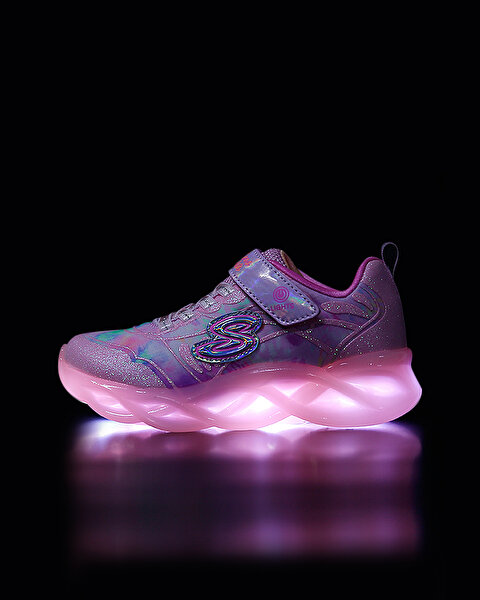 Skechers Twisty Ice Büyük Kız Çocuk Pembe Işıklı Spor Ayakkabı 303710L LPMT-10
