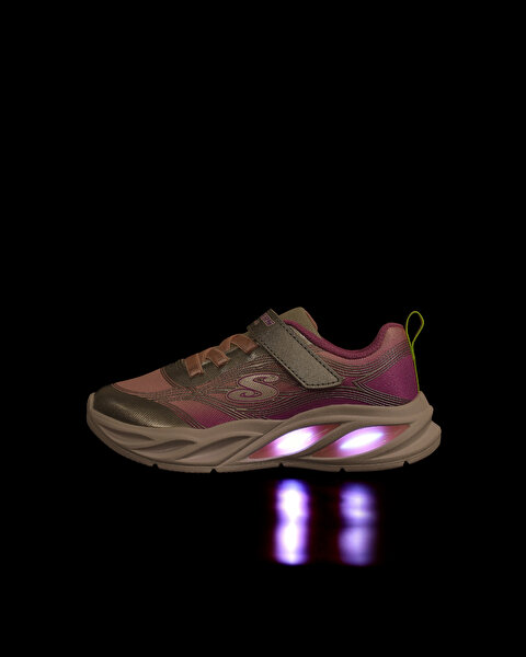 Skechers Cosmic Glow Küçük Kız Çocuk Gri Işıklı Spor Ayakkabı 303712N SMLT-6