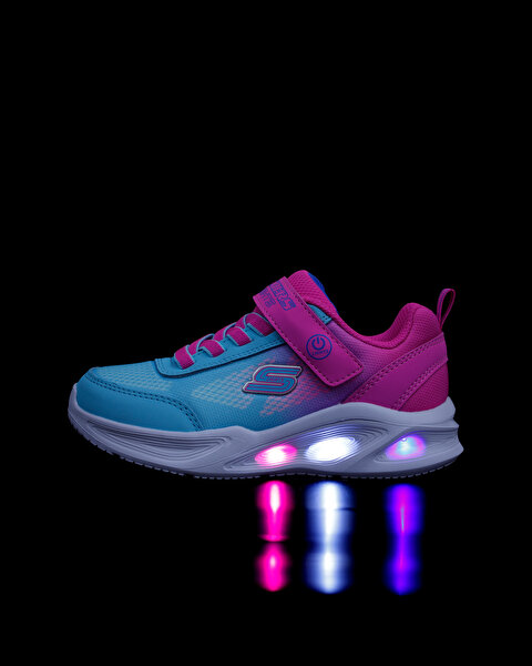 Skechers Skechers Sola Glow - Ombre Deluxe Büyük Kız Çocuk Pembe Işıklı Spor Ayakkabı 303714L PKTQ-11