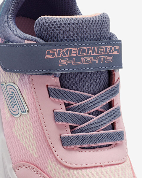 Skechers Skechers Sola Glow - Ombre Deluxe Küçük Kız Çocuk Gri Işıklı Spor Ayakkabı 303714N GYLP-9
