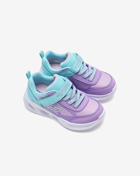 Skechers Skechers Sola Glow - Ombre Deluxe Küçük Kız Çocuk Mor Işıklı Spor Ayakkabı 303714N TQLV-6