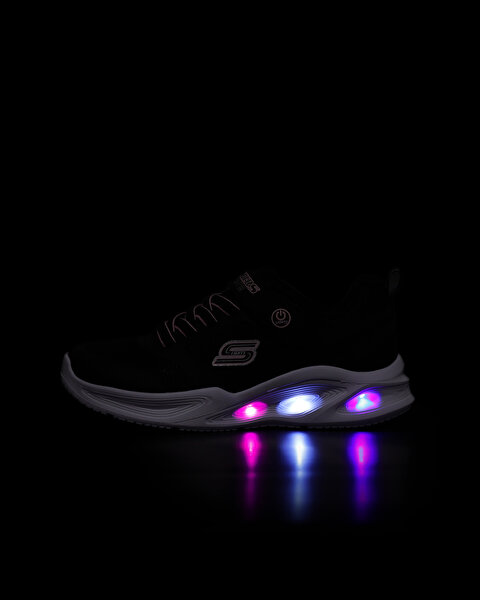 Skechers Skechers Sola Glow Büyük Kız Çocuk Siyah Işıklı Spor Ayakkabı 303715L BLK-10