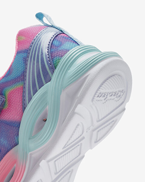 Skechers Twisty Glow  -  Sorbet Swirl Büyük Kız Çocuk Gri Işıklı Spor Ayakkabı 303716L PWMT-8