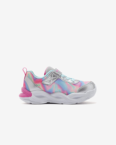 Skechers Twisty Glow  -  Sorbet Swirl Küçük Kız Çocuk Gri Işıklı Spor Ayakkabı 303716N SMLT-2