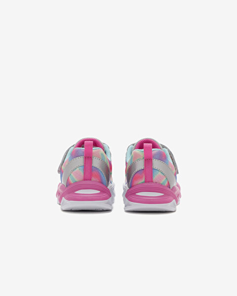 Skechers Twisty Glow  -  Sorbet Swirl Küçük Kız Çocuk Gri Işıklı Spor Ayakkabı 303716N SMLT-5