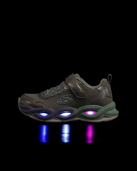 Skechers Twisty Glow Büyük Kız Çocuk Gri Işıklı Spor Ayakkabı 303717L SMLT-8
