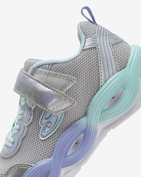 Skechers Twisty Glow Büyük Kız Çocuk Gri Işıklı Spor Ayakkabı 303717L SMLT-7