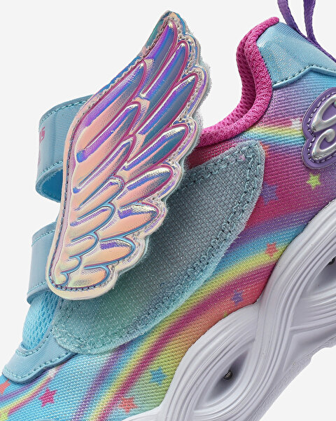 Skechers Twisty Glow Küçük Kız Çocuk Mavi Spor Ayakkabı 303718N TQMT-7