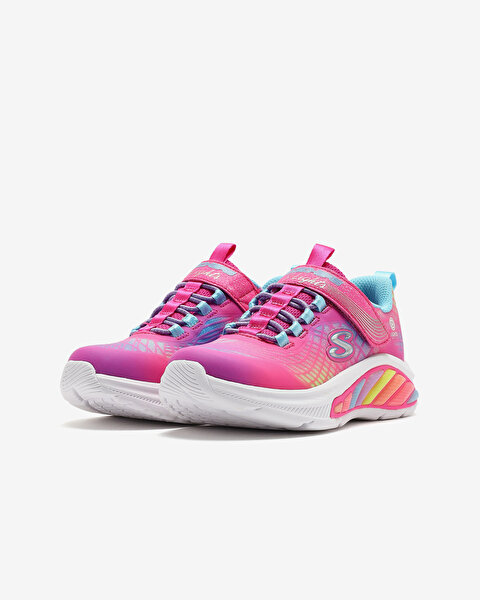 Skechers Rainbow Cruisers - Rainbow Reflectin Büyük Kız Çocuk Pembe Işıklı Spor Ayakkabı 303722L HPM-3