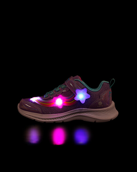 Skechers Jumpsters 2.0 Büyük Kız Çocuk Mor Işıklı Spor Ayakkabı 303724L LVMT-6