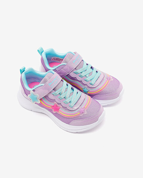Skechers Jumpsters 2.0 Büyük Kız Çocuk Mor Işıklı Spor Ayakkabı 303724L LVMT-5