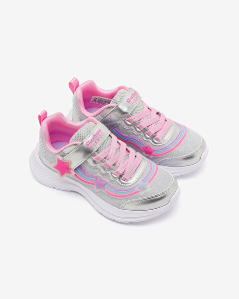 Skechers Jumpsters 2.0 Büyük Kız Çocuk Gri Işıklı Spor Ayakkabı 303724L SMLT-5